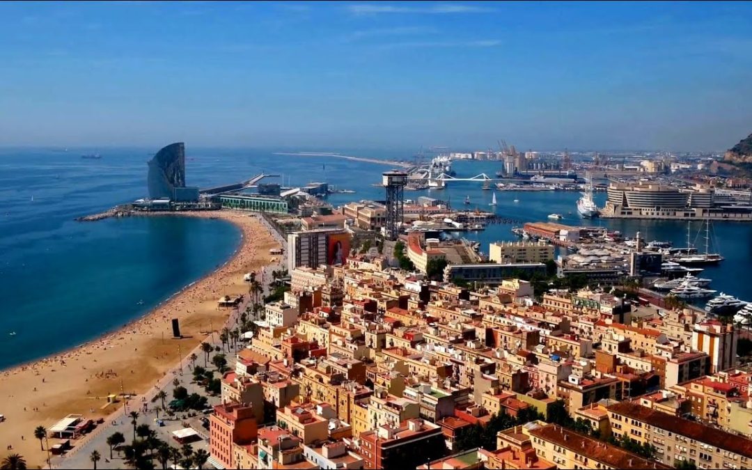 Aerial Views of Barcelona (Spain)