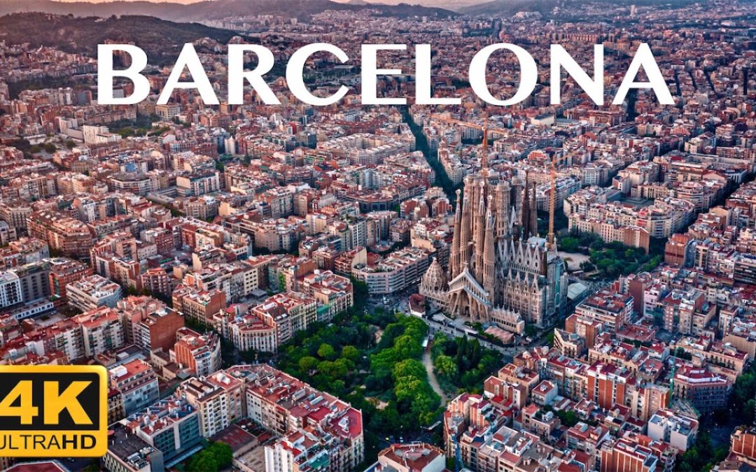 Barcelona Spain 4k 🇪🇸 1 Hour Drone Aerial Relaxation Film ,Calming Music,Stunning and Relaxing Views