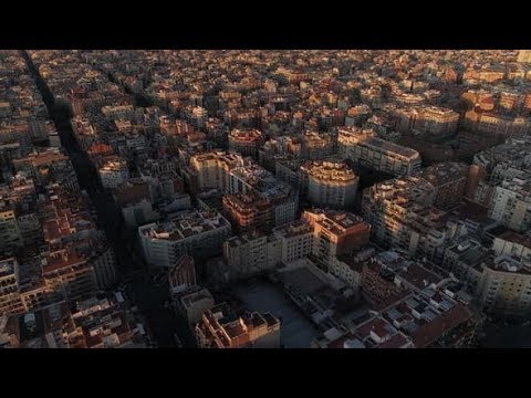 Typical Square Quarters of Barcelona Aerial View | Videohive Project Templates